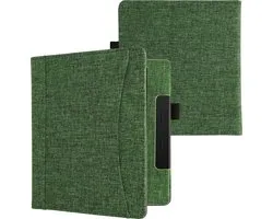 kwmobile Étui à rabat pour liseuse compatible avec Amazon Kindle Oasis 10. Generation - Avec poignée - En vert