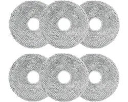 Zes microvezel reinigingsdoekjesGeschikt voor Geschikt voor de robotstofzuigersGeschikt voor Dreame L10s Ultra Gen 3/Gen 2/L10s Pro Ultra Heat/X40/X50 Ultra Complete, Mova E30 Ultra/Mova P50 Pro Ultra, L10s/L40/X30 Ultra en Xiaomi X10+/X20+.