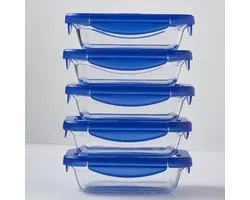 Pyrex - Plat Cook & Go Rectangulaire avec Couvercle 2 Pièces - Transparent - Verre Borosilicate