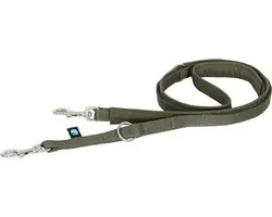 AnnyX Hondenriem bolt-middel - Verstelbaar - Olijfgroen - lichtgewicht - 2cm breed - Lengte 175cm-geschikt voor kleine honden-korte wandellijn