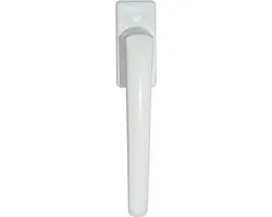 AXA Raamsluiting L- Draai-kiep raamkruk - met Cilinder - Aluminium wit - Afsluitbaar - 7x32 mm