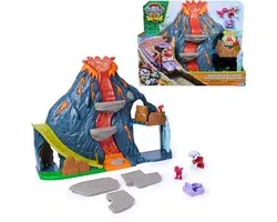 Spinmaster PAW Patrol - De Dino Film Vulkaan Speelset - met licht en geluid Marshall- en Rhubarb-actiefiguren