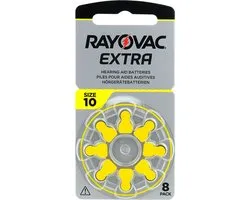 Rayovac Extra Advanced 10 Hoorbatterijen PR70 Geel – 8 Stuks