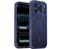 Hoesje Geschikt voor Apple iPhone 17 Pro - Donker blauw - Geschikt voor MagSafe - case - Sterk en Shock proof