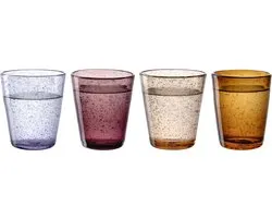 Leonardo BURANO drinkglas assorti warme kleuren - set/4