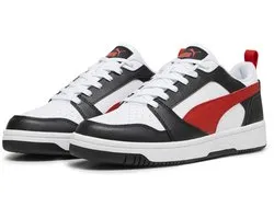 PUMA Rebound v6 Low Unisex Sneakers - PUMA White-For All Time Red-PUMA Black