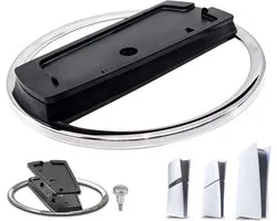 Support pour PS5, PS5 Slim & PS5 Pro, Pied métallique antidérapant avec vis incluse, Compatible avec tous les modèles PlayStation 5 (Console Disc & Numérique)