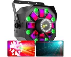 Discolamp - BeamZ MultiBox - Combinatie van 4 lichteffecten met o.a. laser, stroboscoop en LED par