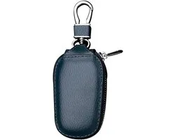 MiOYOOW Large Capacity Car Key Holder, Car Keychain Holder, Waterproof PU Leather Car Keychain Holder Bag with Zipper Hardware Buckle for Daily Carrying