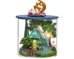 Cute Room – Kit de maison de poupée miniature à DIY , ensemble de maison de poupée en bois avec housse anti-poussière, artisanat pour adultes, kit de construction créatif – Série Dream Bottle – B-112 – Fantasy Wonderland