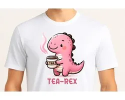 Tea Rex - T Shirt - Cute - Sarcastic - GoodVibes - Sarcasm - Funny - Gift - Cadeau - Sarcastisch - SarcastischeVibes - schattig - lief - feelgood