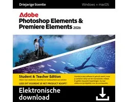 Adobe Photoshop et Premiere Elements 2026 - Licence Student/Enseignant (3 ans) - Multilingue - Windows/Mac - Télécharger