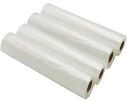 Ziva vacuüm folie rollen: 4 stuks 20x600cm - Vacuumfolie Rollen Micro Structuur voor alle Merken Vacuum Sealers zoals Foodsaver, Caso, Hendi, Solis, Wartmann - BPA Vrij Ideaal voor sous vide en diepvriezer - Plastic folie voor voedsel Hoge kwaliteit