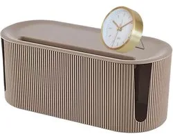Kabelbeheerdoos - Kabelafdekkingsdoos - Kabelopbergdoos - Kabelopslag - Kabelbeheerdoos - Kabelbeheerdoos - Kabelopbergdoos - Kabels netjes houden - Desk Organizer - Opberg Stekkerdoos - Stekkerdozen Te Verbergen - Bruin - 31×13.5×12.5cm