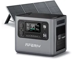 AFERIY P280 2800W draagbare stroomgenerator Powerstation met 200W zonnepaneel - UPS - 2048Wh LiFePO4-batterij - uitbreidbaar tot 10 kWh - 1800W AC-laadfunctie - zonnegenerator voor thuisgebruik - stroomuitval - kamperen en campers