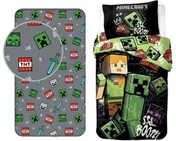 Housse de couette Minecraft + drap-housse