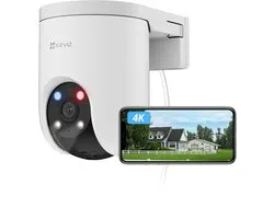 Caméra de sécurité IP dôme EZVIZ H8c Pro 4K pour extérieur, 3840 x 2160 pixels, plafond