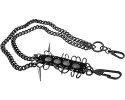 Chaîne de Portefeuille Style Punk avec Studs et Pointes, Porte-clés, Chaîne de Pantalon, Chaîne de Portefeuille avec Mousqueton – Hommes