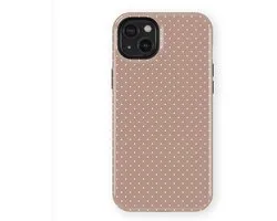 Micro Dots Tough Hoesje geschikt voor iPhone 14 Plus | Geschikt Voor Mag | Stippen Motief Backcover geschikt voor iPhone 14 Plus Mocha Confetti