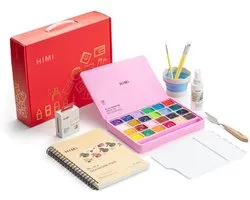HIMI - Gouache - STARTERSET - set van 24 kleuren - 30g - Roze