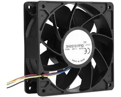 ASHATA Generic 120x38mm Fan, 4 Pin Socket DC 12V 2.7A 6000RPM Fan for Antminer S7 S9