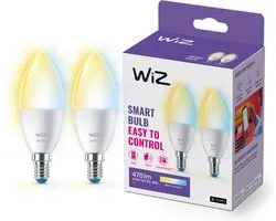 WiZ 8719514551336Z, Ampoule intelligente, Wi-Fi/Bluetooth, Blanc, LED, E14, Blanc chaud