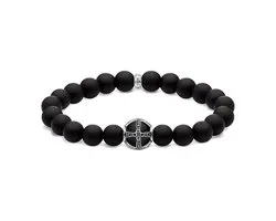 Thomas Sabo heren Armband 925 sterling zilver sterling zilver Obsidiavan 16 Zwart 32011380