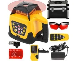 Niveau laser rotatif VEVOR - Module laser rotatif à 360 degrés - Auto-nivellement et alignement automatique - IP54 étanche et anti-poussière - Distance de travail de 500 M - pour balayage horizontal, vertical et directionnel - Jaune