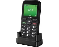 4G mobiele telefoon - voor SLECHTHORENDEN en SLECHTZIENDEN - 35 dB versterking - E10 zwart - GSM