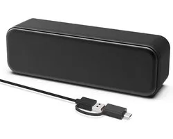 PC-luidspreker, USB-luidspreker voor computermonitor, soundbar met HD-stereogeluid en versterkte bas, draagbare plug-and-play pc-luidspreker voor desktop, laptop en Mac