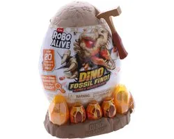 ZURU Robo Alive Fossil Find Amber Dino Ei - Opgravingsset met Interactieve Dinosaurus - Licht & Geluid - 20+ Verrassingen - Vanaf 5 Jaar