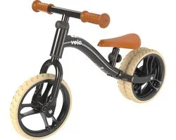 Yvolution - Yvelo Junior Air Black - Draisienne 2 en 1 noire super cool - avec selle et guidon réglables - à utiliser avec 2 roues arrière pour le Modus entraînement et avec 1 roue arrière pour le Modus draisienne - à partir de 18 mois
