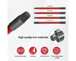 Convient pour 1 accessoire de poignée de balai de rechange PCS, compatible avec le balai Vileda Spin Turbo/ Turbo Smart/ EasyWring. Poteau réglable à quatre sections pour une installation facile (seuls les manches de vadrouille sont inclus).