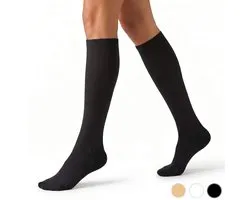 Chaussettes de compression MoveWell® Noir 15–20 mmHg – Femmes & Hommes – Bas de contention – Taille M (35 - 39) - Chaussettes de compression pour la course, la marche et l'avion