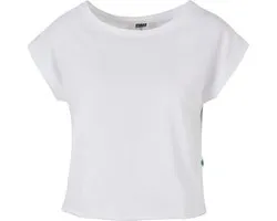 Urban Classics Damen T-Shirt Ladies Organic Open Edge Tee White-2XL