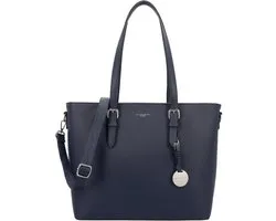 Flora & Co Clara Paris Schoudertas Dames - 15.6 Inch - Imitatieleer - Exclusief bij Van Os - Blauw