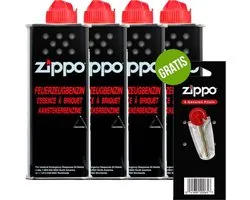 4 x briquet Zippo essence / liquide + silex gratuits
