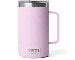 Tasse YETI Rambler – Fleur de cerisier 710 ml – Intérieur en céramique – Isolation sous vide à double paroi – Tasse à café empilable en acier inoxydable avec couvercle MagSlider