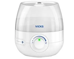 Vicks Mini Cool Mist Luchtbevochtiger – Ultrasoon – 1,8 L Reservoir – Voor ruimtes tot 15 m²