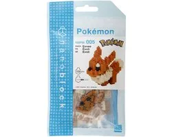 Bandai - Nanoblock - Eevee - Pokémon - Mini Brick Figuur - Bouwset - Eevee Pokémon Figuur Bouwpakket in Pixel - NBPM005