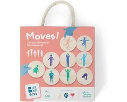 BS Toys Moves! Denkspel - Actief Beweeg Spel - Speelgoed Vanaf 6 Jaar - Houten Kaarten - Kinderspeelgoed - Cadeau kind