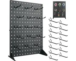 Metalen Pegboard Display Stand met 15 Haken voor Accessoires en Retail