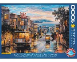 Eurographics - San Francisco Kabelbaanparadijs [San Francisco Cable Car Heaven] - Eugene Lushpin - 1000 stukjes 68×48cm (b×h) - Legpuzzel