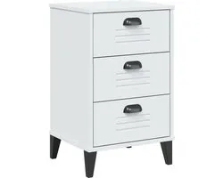 vidaXL-Table de chevet-VIKEN-pin massif-blanc