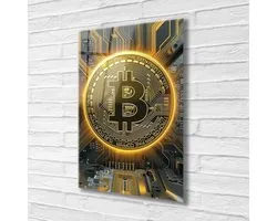 AREDE Wall Picture Direct Print on Acrylic Glass, Plexiglas, 40 x 60 cm, Bitcoin Art, High-Quality Art Print with - ShopVlot