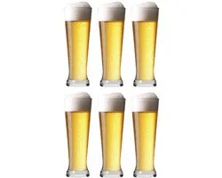 Professionele Bierglazen - (6 stuks) - 500ml - Bierglas - Bier - Glas - 50cl/0.5L - Pils - Glazen set - Hoogwaardige Kwaliteit - Vaasje - Speciaal Bier - Weizen