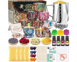 Kaarsenmaakset voor beginners Complete DIY Set met Sojawas & Accessoires – Kaarsenmaakset voor beginners Inclusief 8 potten – Creatief & Gebruiksvriendelijk
