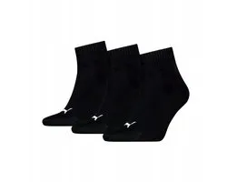 Chaussettes de cheville PUMA Quarter Plain – Lot de 3 – Noir – Taille 43-46