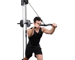 SnelShoppen - Fitness Krachttraining Stang Gym Biceps Handvat Bar Lat Pull Rechte Kabel 40 cm Curl Pulldown Stang Bodybuilding Triceps Trainingshulp