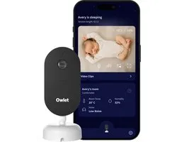 Owlet Dream Sight™ Babyfoon met camera 2K HD Camera – Baby monitor met Huil-, Geluids- & Bewegingsdetectie - Volg overal live via je telefoon met Gratis Dream App - Wit